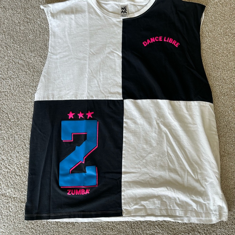Zumba Fitness Black and White Dance Top